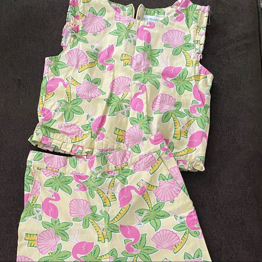 Sz 6 2 piece tropical pant set
